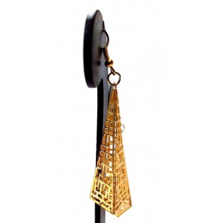 Golden Contemporary Earring Jhumka Jhumki Fashion Jewelry Drop Dangle Long EA282